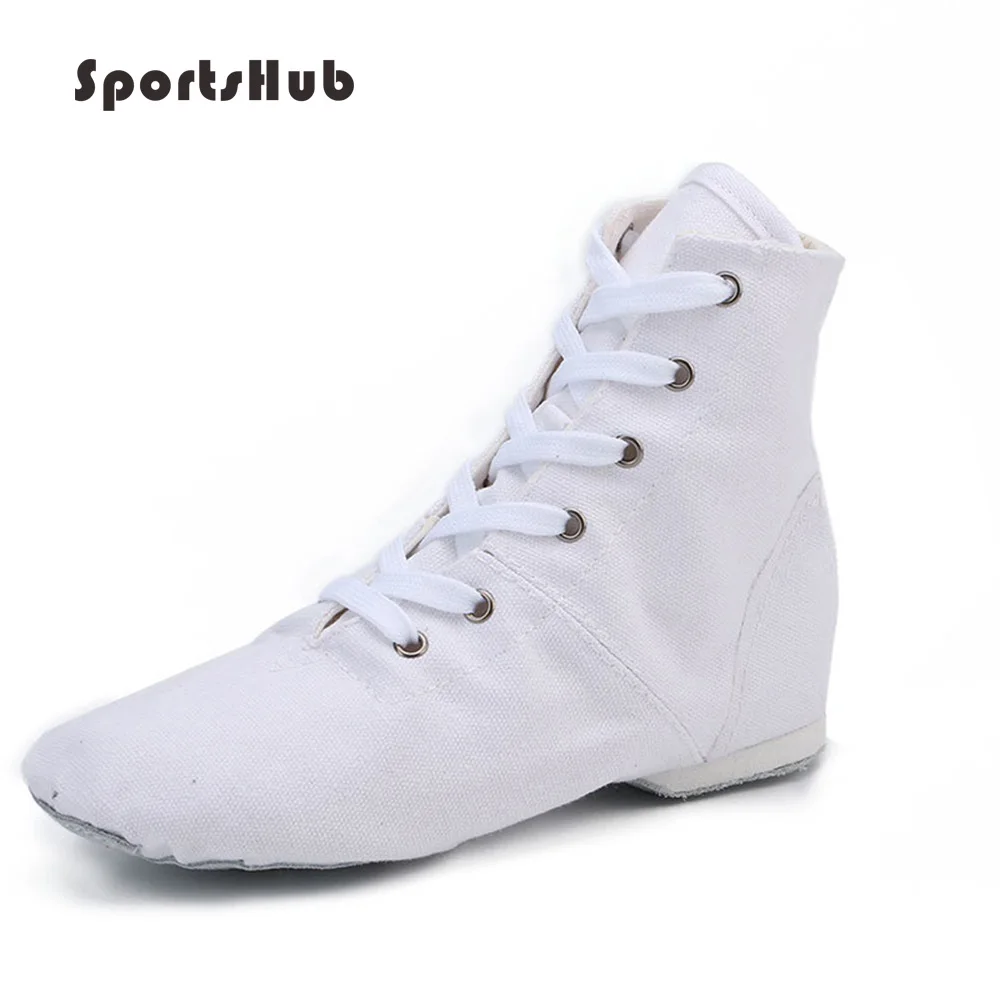 SPORTSHUB Soft Canvas Jazz Women Dance Shoes High top Flat Heel Ballet