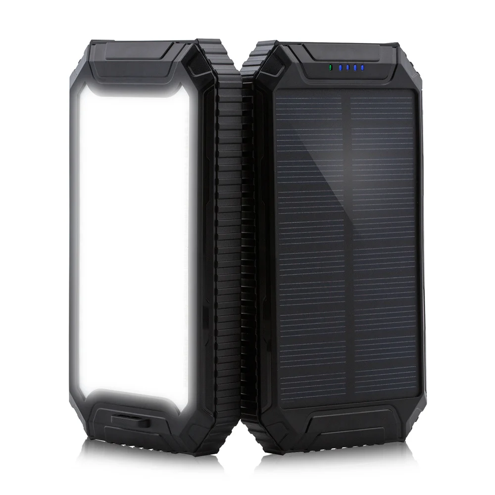 

PowerGreen Phone Solar Charger 10000mAh Solar Power Bank External Battery Pack Solar Panel Phone Charger for Travelling