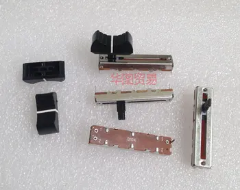

10pcs SC-302N B10K 45MM Balanced Straight Slide Fader Potentiometer / 10KB Handle 10MM with Dust Film + 10pcs fader cap