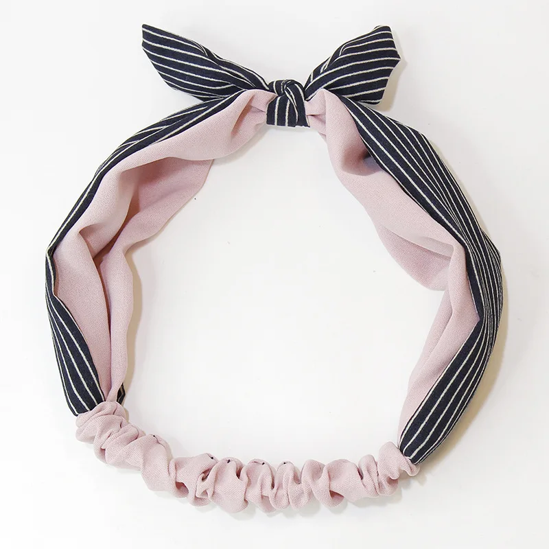 3Chiffon Bunny Ears Baby Girl Hairband High Elastic Comfort Newborn Toddler Headband Fashion Floral Print Headwear Hair Accessories