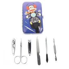 6Pcs/Set Soft Cover Students Manicure Kit For Women Men Kid Child Girl Boy Holiday Birthday Christmas Gift Present