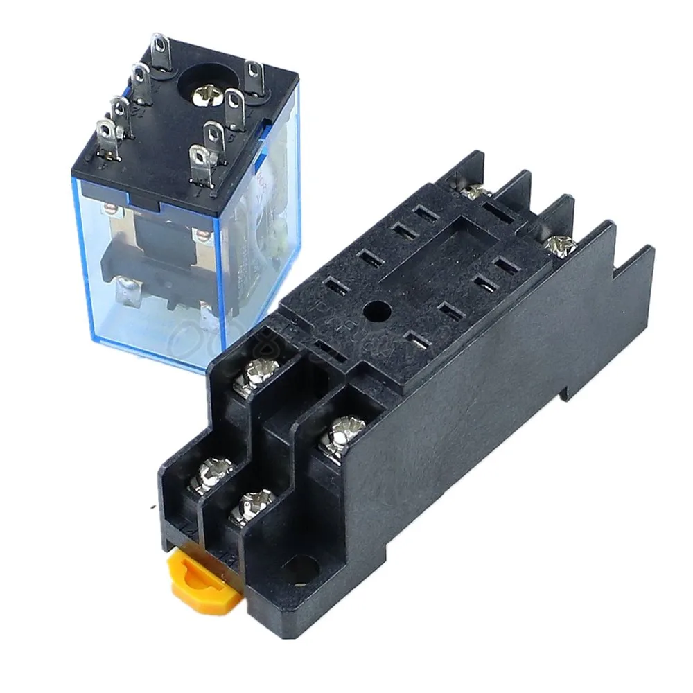 10 шт. мини реле с розеткой MY2P HH52P MY2NJ 12 В 24 постоянного тока/110 220 переменного
