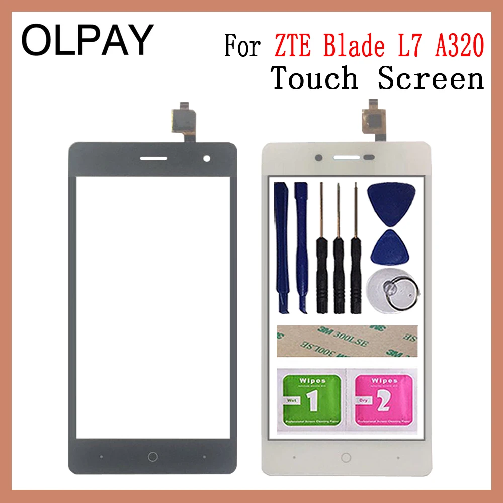 

OLPAY 5.0 inch New 100% Original Touch Screen Digitizer For ZTE Blade L7 A320 Touch Panel Touchscreen Lens Front Glass Sensor