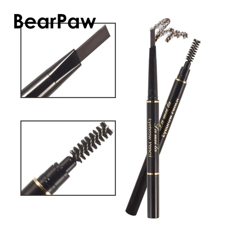 BearPaw, коричневый карандаш для бровей, ТИНТ, косметика, натуральная, долговечная краска, тату, брови, водостойкий, черный карандаш для бровей, макияж