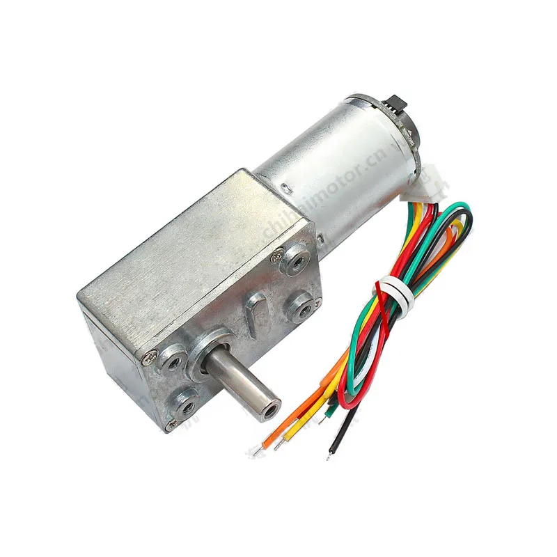 GW4632 370 DC worm gear motor with Hall encoder with self lockingin DC
