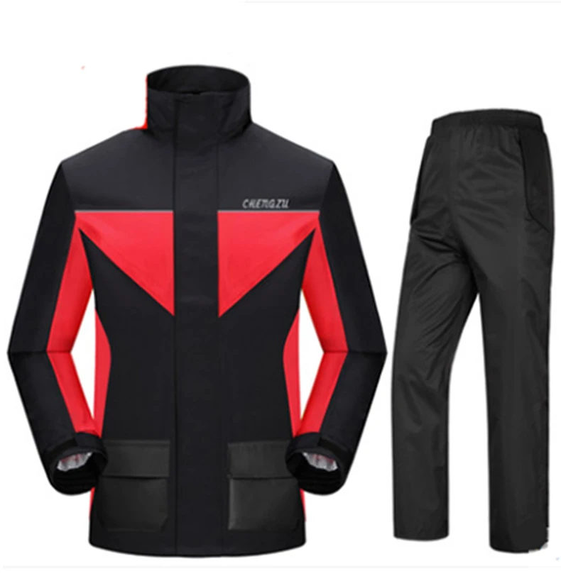 Fashion Men Women Motorcycling Rain Coat Pants Suit P14