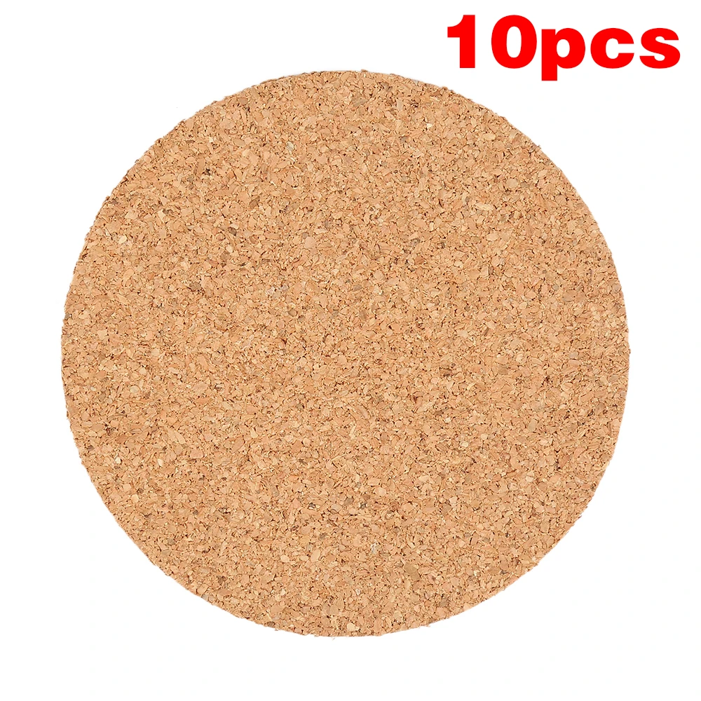 

10 PCS/Lot Natural Cup Mat Heat Insulation Round Cork Plain Coaster Coffee Drinks Wine Tea Table Mat Placemat Home Decoration