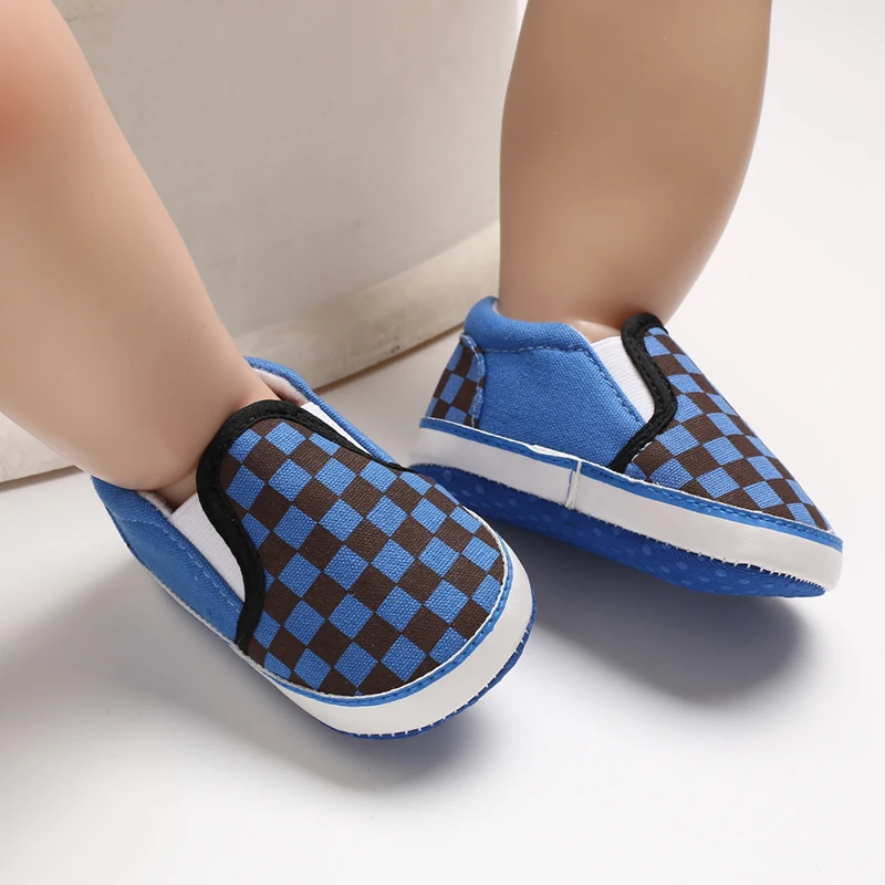 Г. Повседневная обувь для новорожденных мальчиков и девочек от 0 до 18 месяцев модная парусиновая обувь на мягкой подошве кроссовки унисекс для малышей, обувь в клетку на плоской подошве