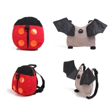 Детский Рюкзак Anti-Потерянный мешок с Поводки-Собаки мультфильм Рюкзаки для детей милый Бат Божья коровка сумка ребенка жгут дети Хранитель