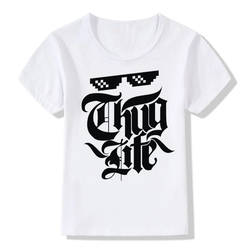 

Baby Boys Girls Thug Life Fashion T shirt Children Hip Hop Rap Clothes Kids Short Sleeve Summer Tops,HKP556