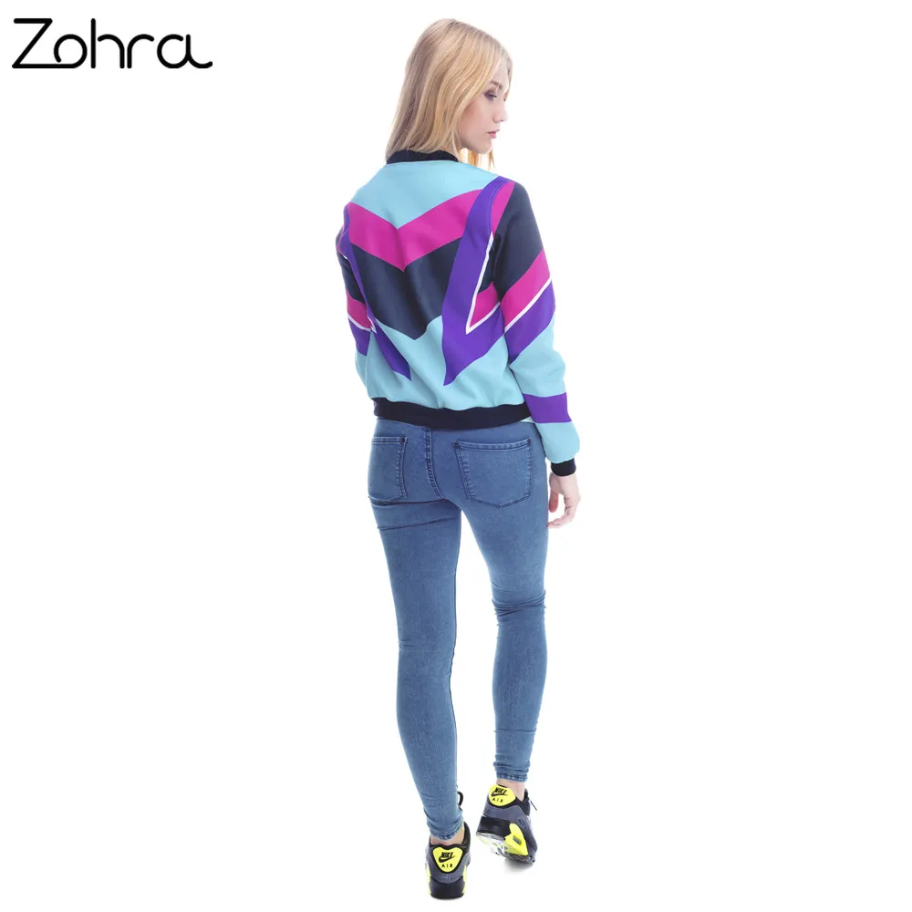 Zohra Hot S Women Bomber Jacket Printing 90s Design Chaquetas Mujer Fashion Slim Outwear Women Jackets Basic Coats