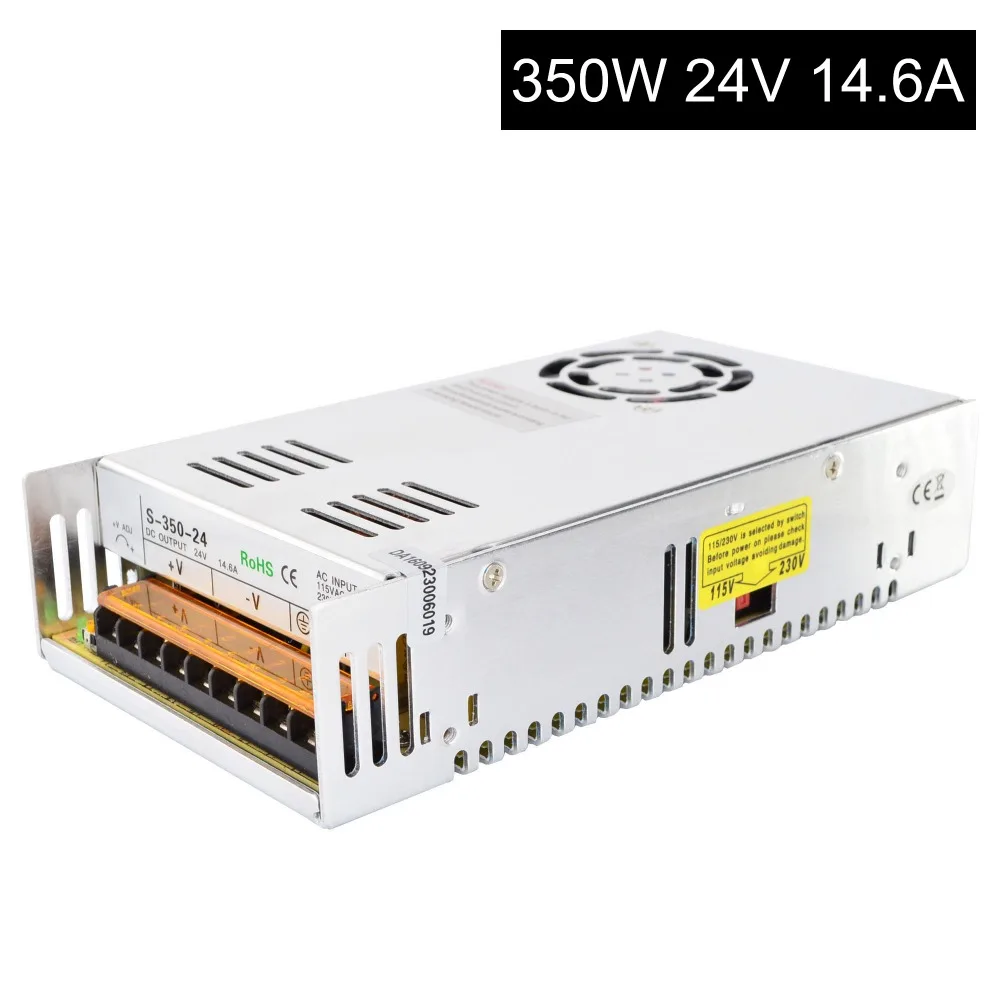 Импульсный источник питания DC24V 350W 14.6A 115V/230V для шагового двигателя 3D принтера/ЧПУ