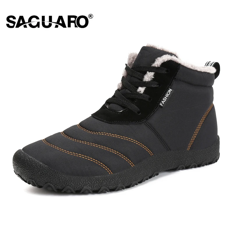 En Ligne SAGUARO Super Chaud Hommes Bottes D hiver pour Hommes Chaud et Imperméable Bottes de Pluie Chaussures 2018 Nouveaux Hommes de Cheville Botte de Neige botas Masculina bota
