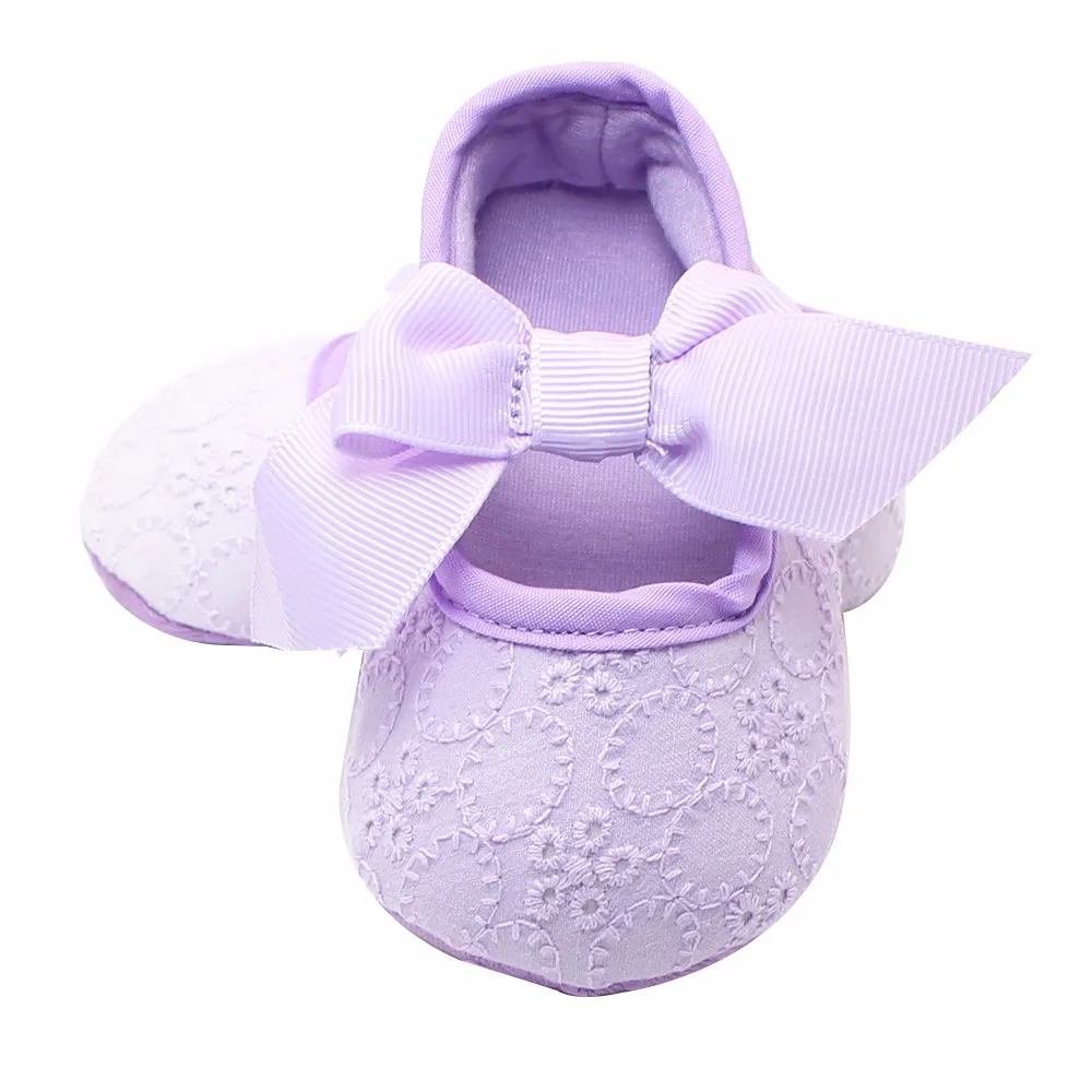 

Soft Sole Baby Shoes Shallow Floral Butterfly-knot Comfortable Cotton Fabric Toddlers Prewalkers For Baby Girl Shoes