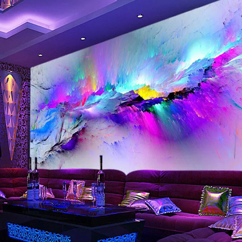 Custom Mural Wallpaper Modern Color Abstract Art Wall ...