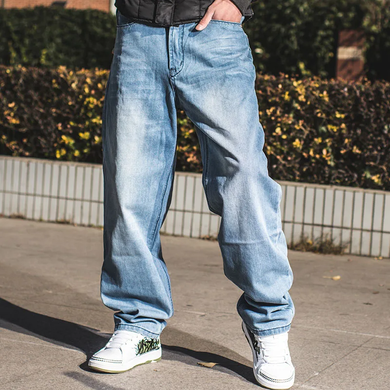 2016 Cotton Long Loose Skateboard Pants Men Jeans Big Sizes Baggy Hip Hop Jeans  Large Size 40 42 44 46|men jeans big size|men jeansbaggy hip hop jeans -  AliExpress