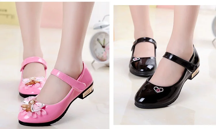 Г. Белые модельные туфли для девочек модельная обувь для принцессы с бантом, кожаная Корейская обувь для студентов, 3 цвета, детская кожаная обувь для детей 26-36