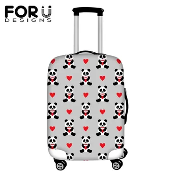 

FORUDESIGNS Waterproof Travel Accessories Luggage Protective Panda Cartoon Animal Print Suitcase Case For 18-30inch Rain Covers