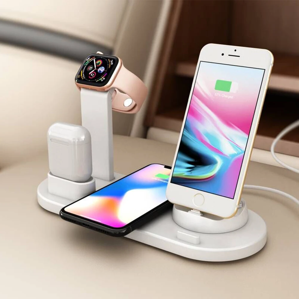 

Multi-functional Wireless Charging Stand for Android IOS Mobile Phones Apple iWatch AirPods iphone/micro/Type-C 3 in 1 charger