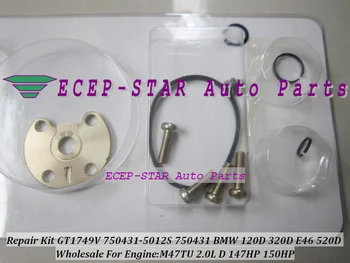

Turbo Repair Kit rebuild Turbocharger Of GT1749V 750431-5012S 750431 For BMW 120D 320D E46 520D 2001- Engine:M47TU 2.0L 150HP