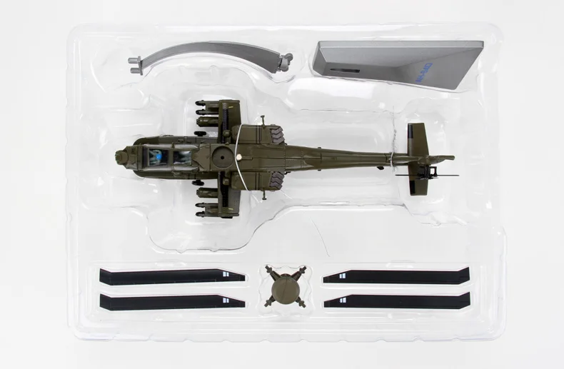 Новый YJ 1/72 масштаб военная модель игрушки Boeing AH 64D вертолет Apache литой
