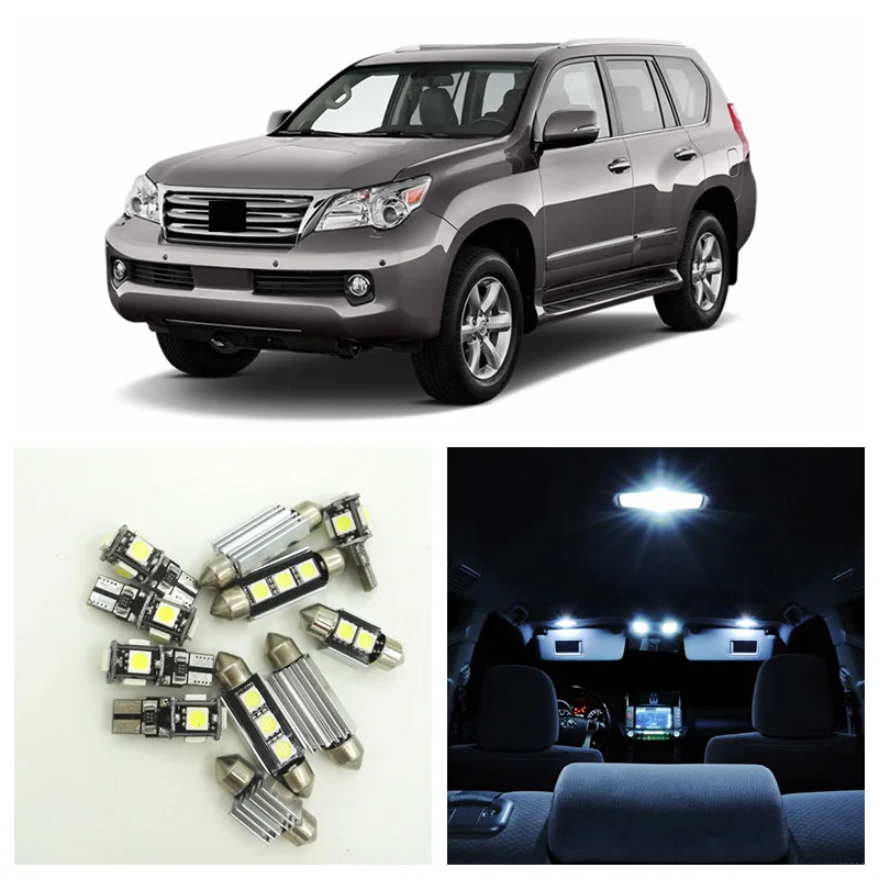 16pcs White Canbus Car LED Light Bulbs Interior Package Kit For 2010