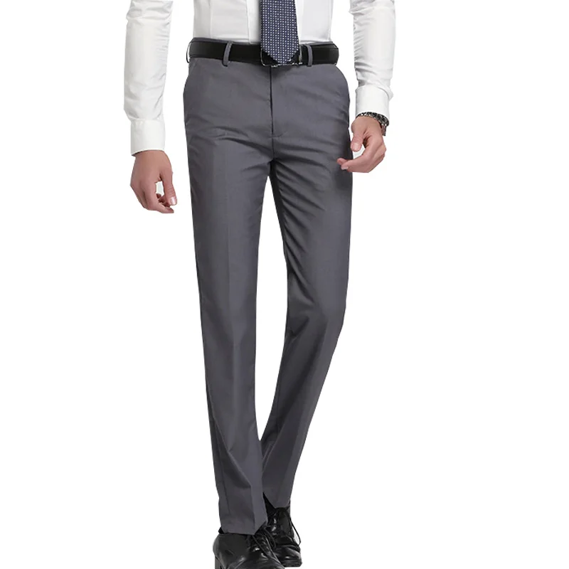 Recommend summer thin slim fit Business men formal suit pants wedding bridegroom trousers 28~40 gray and black color Recommend summer thin slim fit Business men formal suit pants wedding bridegroom trousers 28~40 gray and black color