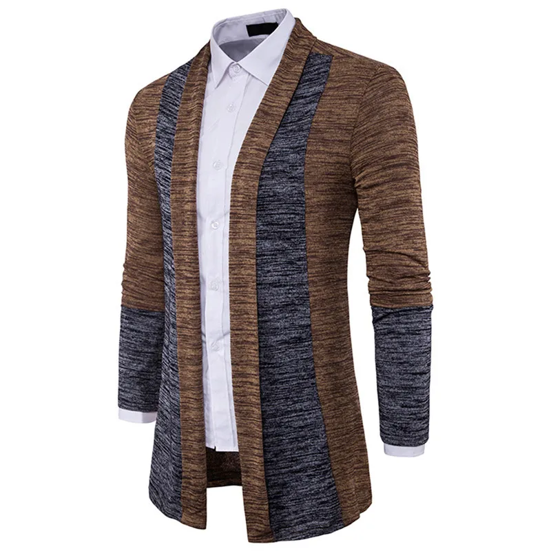 Men Cardigan Jackets Knitted Sweater V Neck Long Sleeve Casual Slim Fit ...