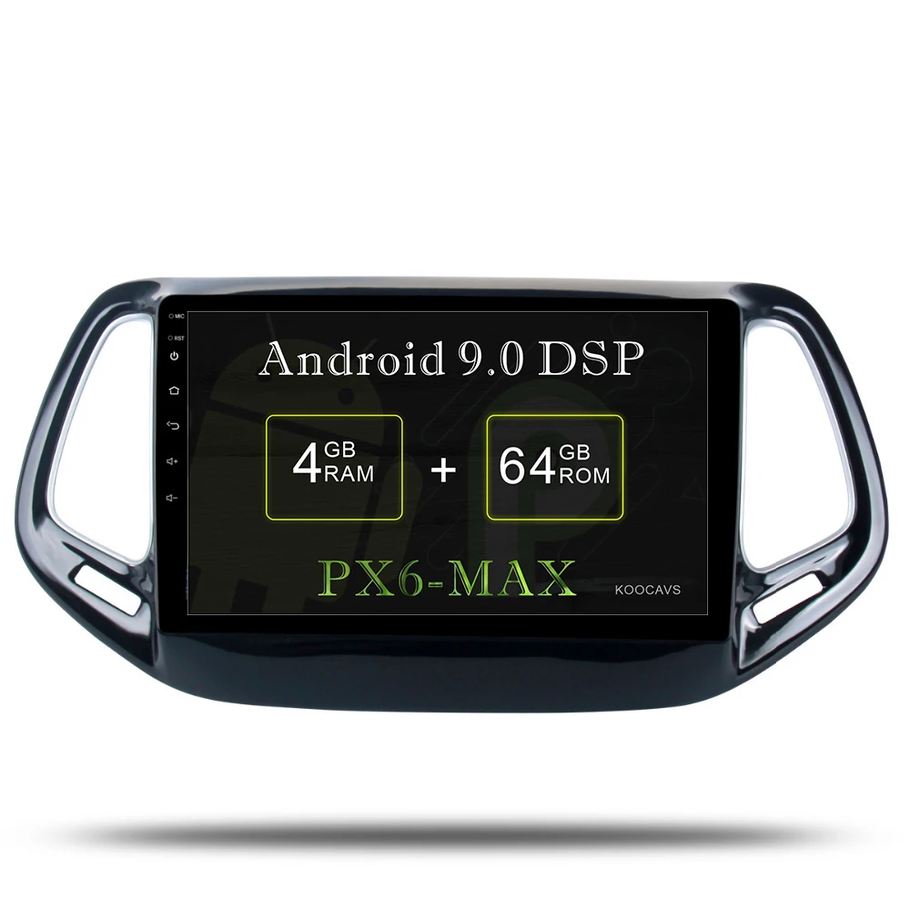 Flash Deal KOOCAVS 9" IPS Android 9.0 Car GPS Radio Player for Jeep Compass 2017 with 4GB+64GB Auto Stereo Multimedia Headunit 0