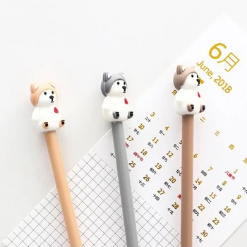 

Colored Husky Shapes Gel Pen DIY Office Stationery and School Supplies Smooth Writing Black and Blue Ink 0.5mm Pen 1PCS