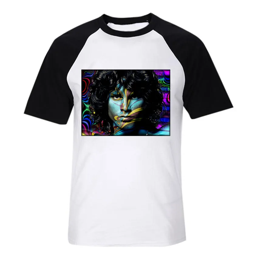 Ящерица King psychedelic art рок-звезда цифровая печать мягкой промывают хлопок Короткие