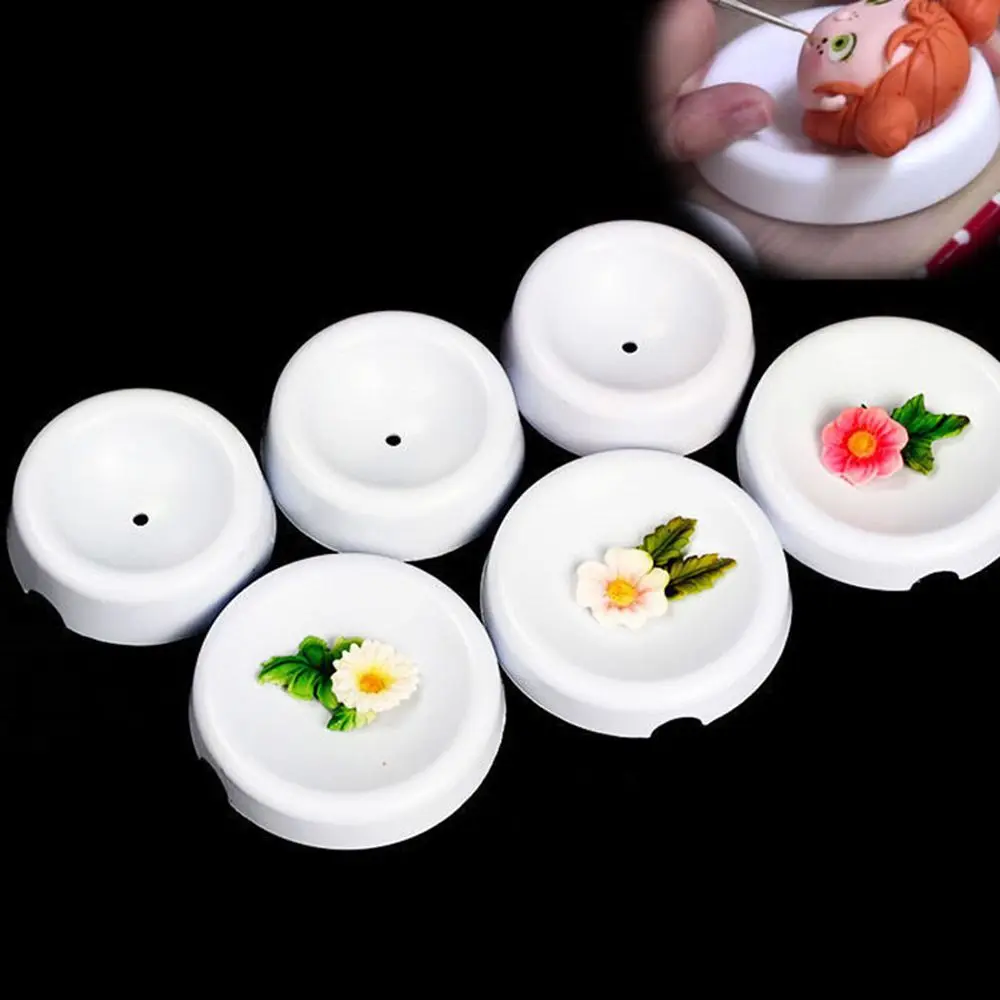 

6pcs/set Plastic Cake Flower Drying Mold 3D Button Shape Gum Paste Fondant Cake Decorating Flower Forming Drying Moulds