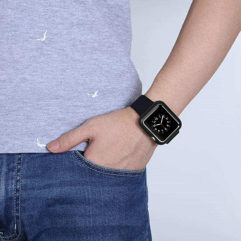 Чехол-футляр на магните для apple watch case apple watch 4 3 watch 44 мм/42 мм iwatch series 4 3 2 1 40 мм/38 мм защитный чехол бампер