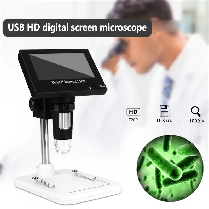 1000X USB цифровой электронный микроскоп портативный VGA с светодиодный со