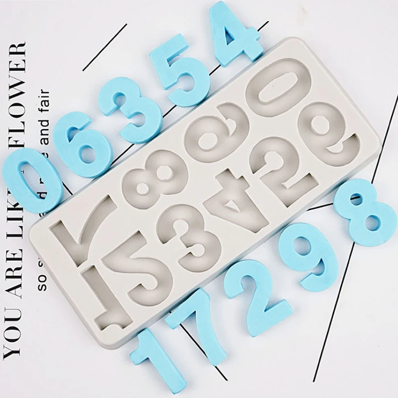 

Large Number Silicone Mold Fondant Mould Cake Decorating Tools Chocolate Gumpaste Mold, Sugarcraft, Kitchen Accessories