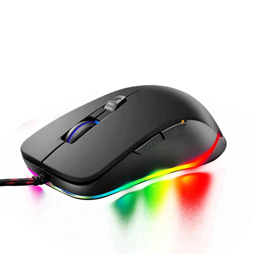 Регулируемый V6 проводной RGB светодиодный с подсветкой 4000 dpi оптическая Usb эргономичная игровая мышь геймеры ПК ноутбук draadloze muis