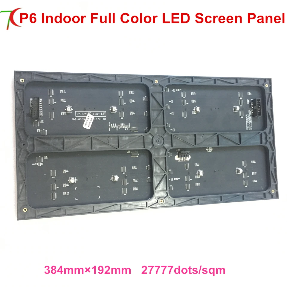 

384mm*192mm P6 indoor 16scan full color led module widely use for led video wall led display