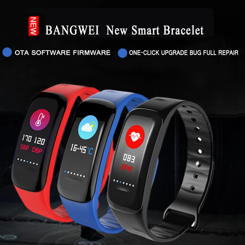 

BANGWEI Smart Watch Fitness Tracker Step Counter Activity Monitor Band Alarm Clock Vibration Wristwatch IOS Android phone 2019