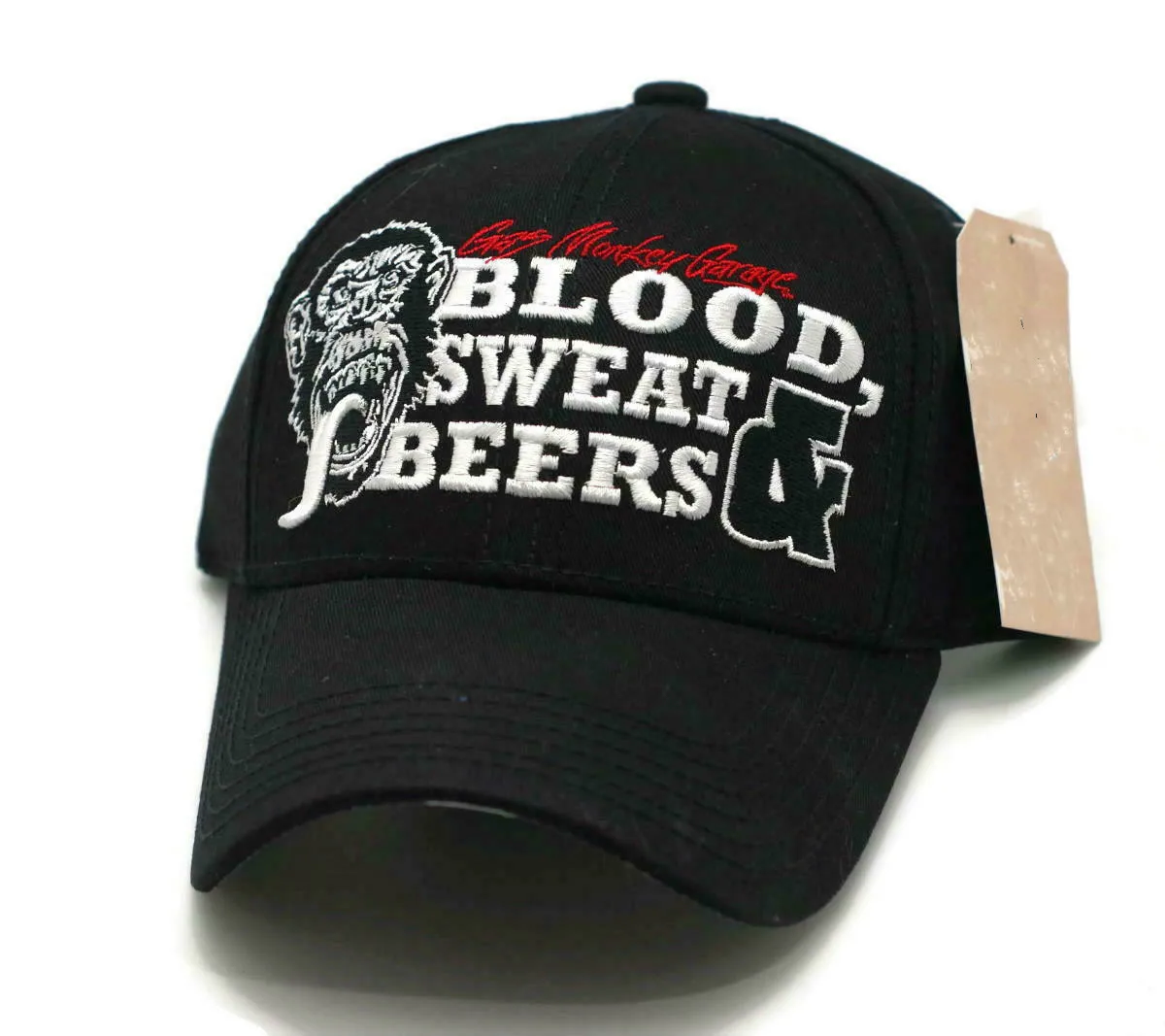Hat Printed Gas Monkey Garage Blood Sweat Beers Baseball Cap