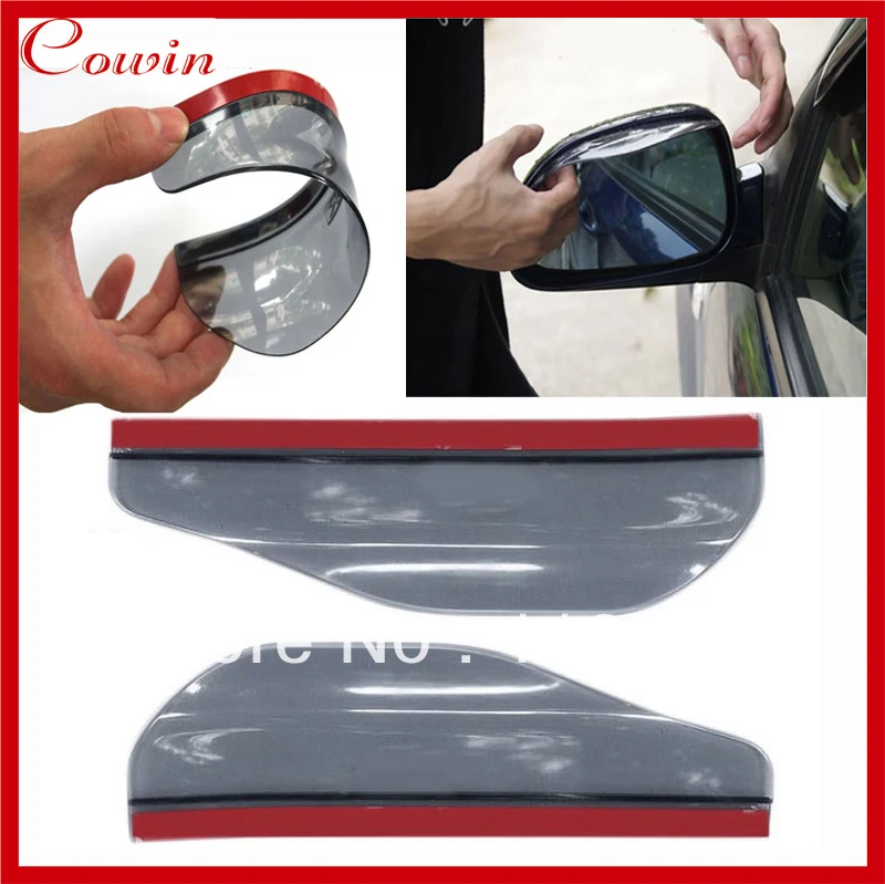 New 2pcs/Lot Car universal Rain Shield Flexible Peucine Car Rear Mirror