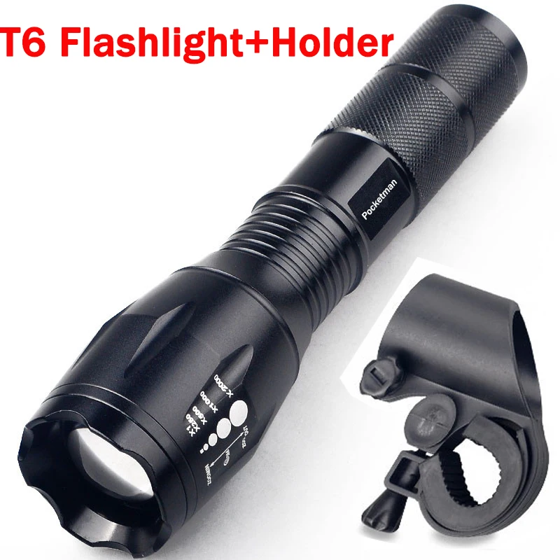 

3800LM LED Flashlight CREE XML T6 LED Headlight Front Bike Bicycle Lamp Waterproof Head Light + Torch Holder ZK93