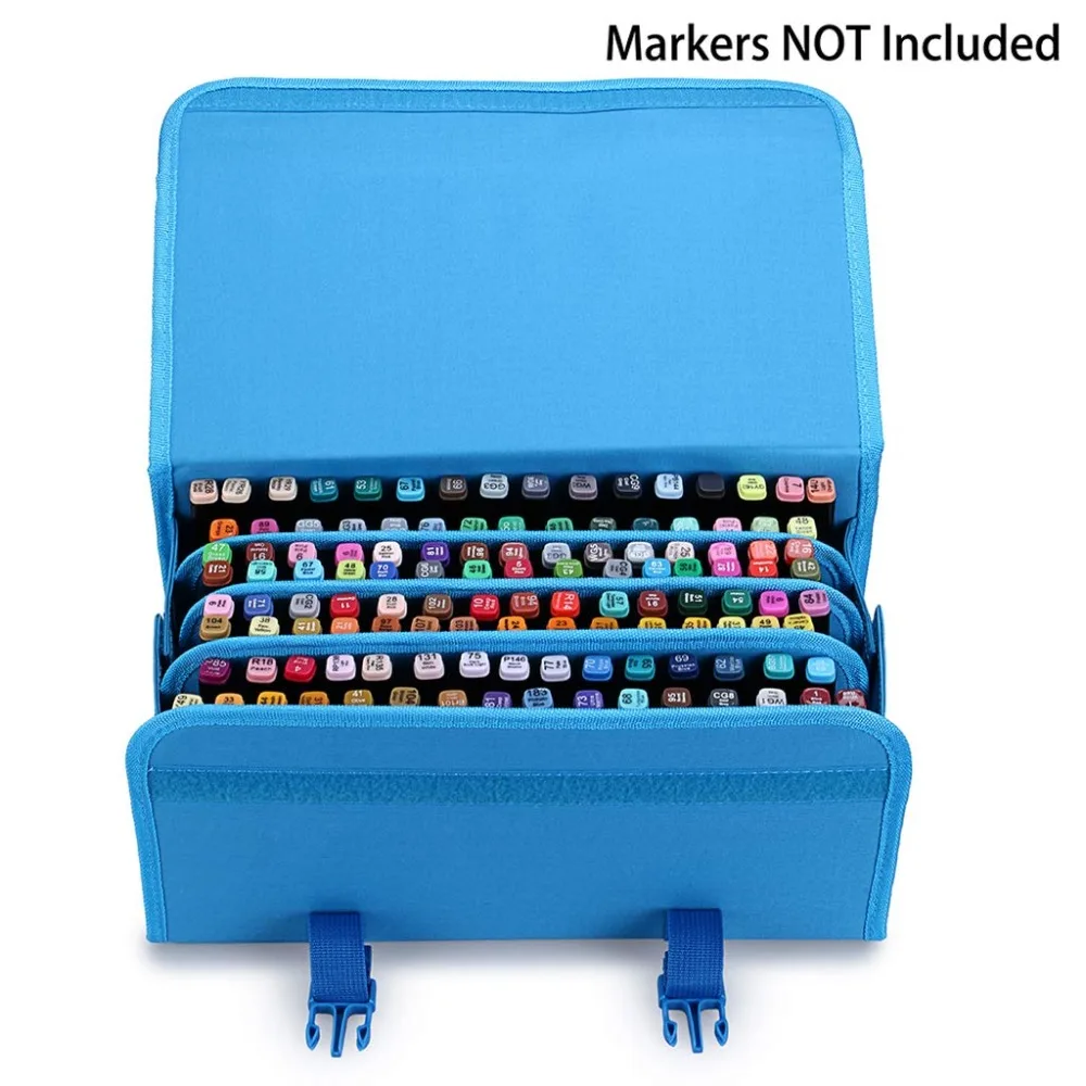 

Premium Quality Oxford 120 Slots Marker Pen Case Markers Bag Holder Marker Pen Painting Draw Gift For kids Student Any Artist