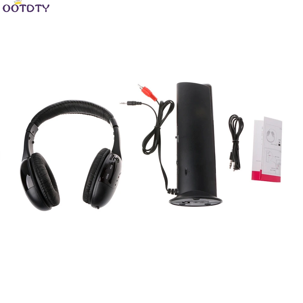 5 in 1 Hi Fi Wireless Headset Headphone Earphone for TV DVD MP3 PC