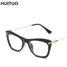HUITUO Мода кошачий глаз оправа для очков женские прозрачные очки Оптические очки компьютерные очки Качество поддельные очки