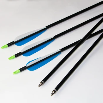 

38g 31" Length Aluminum Alloy Arrow OD 8.8mm with Detachable Sreel Point for Archery Shooting Target