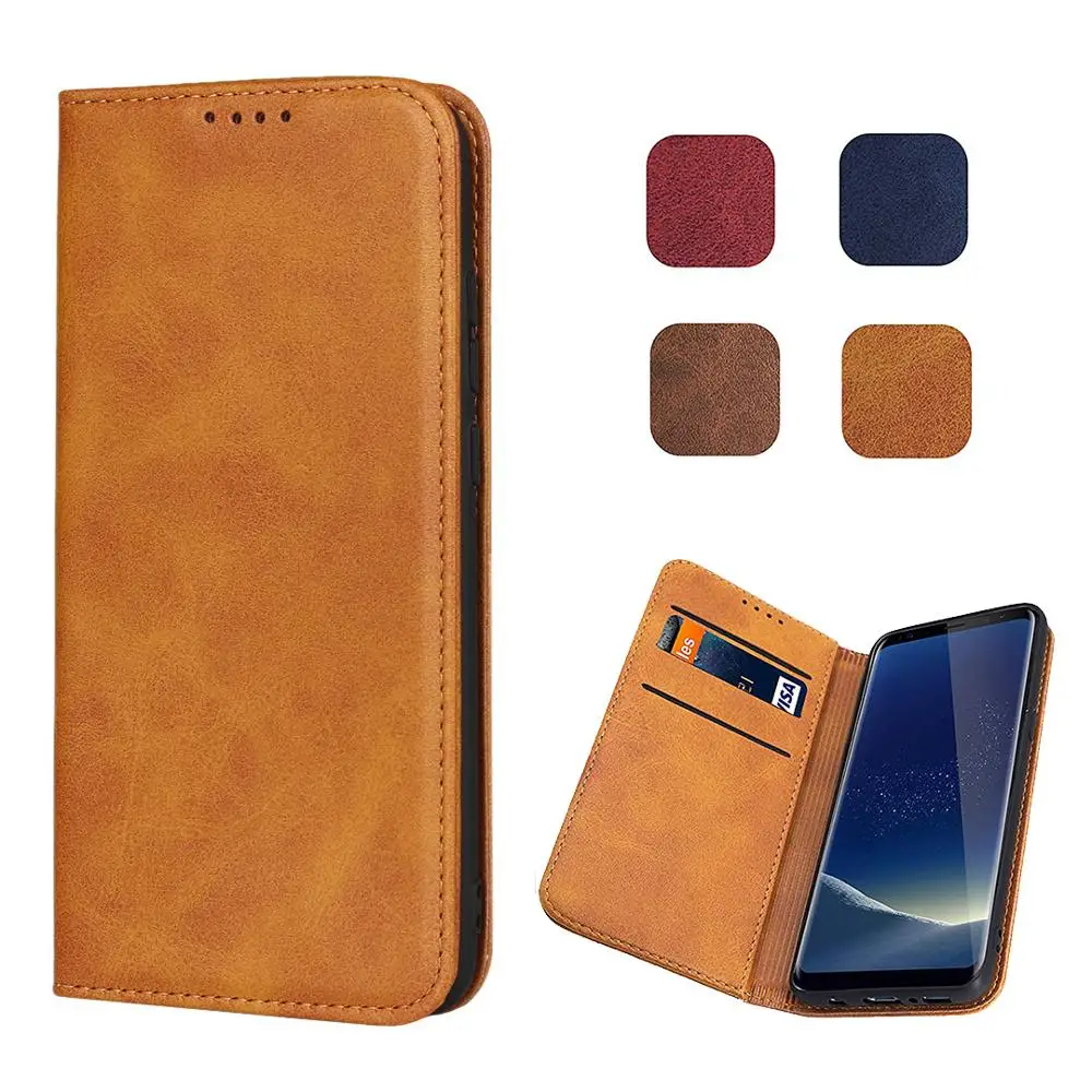 Premium Leather Magnetic Flip Wallet Phone Case for Samsung Galaxy A9 2018 A8 A80 A70 A50 A40 A30 A20e A10 SCV43 Book Cases | Мобильные