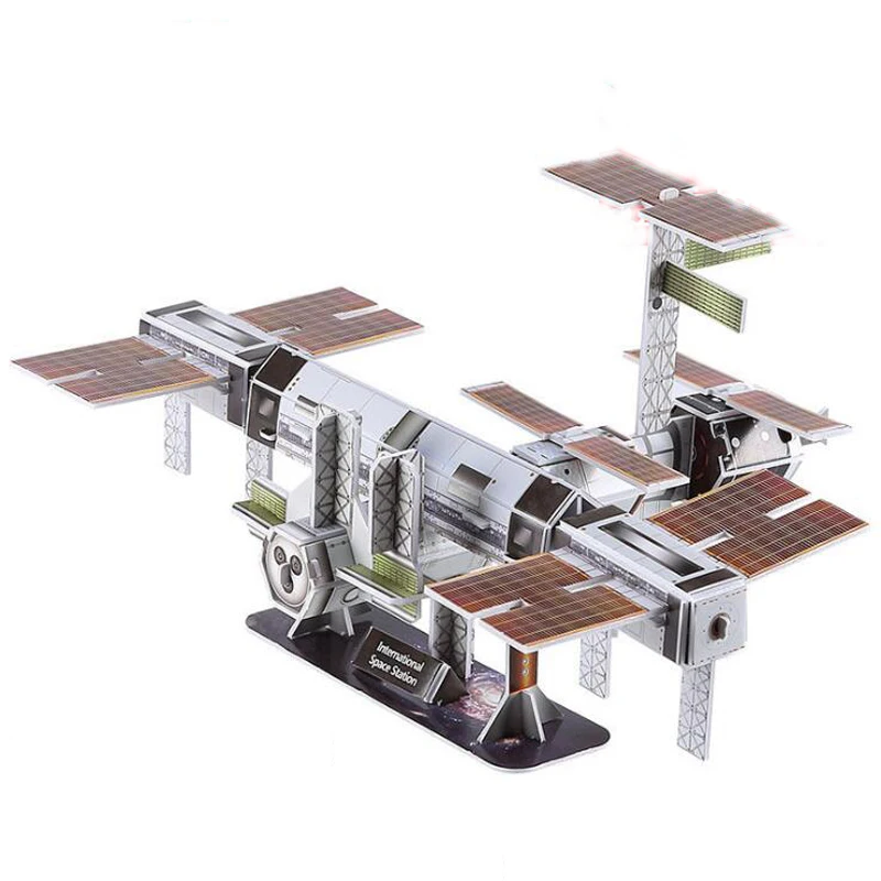 Мультяшная бумага 3D головоломка космический Глобус солнечная система головоломка игры игрушки для детей творческие DIY собранные головоломки - Цвет: MH006 Space Station