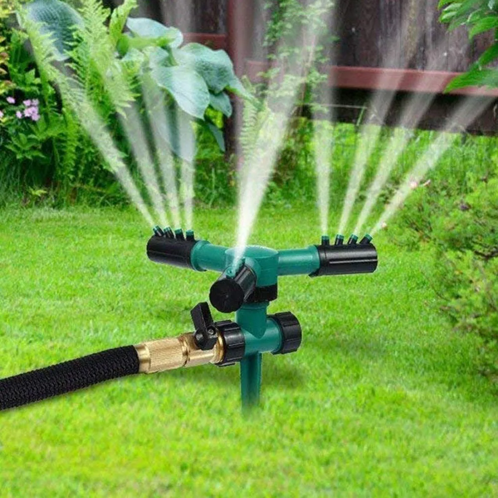360 Degree Automatic Rotating Three Arm Garden Sprinkler