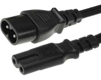 

LBSC IEC 60320 C8 Plug to C7 Receptacle Male to Female Extension Power Supply Main Adapter Cable 30cm