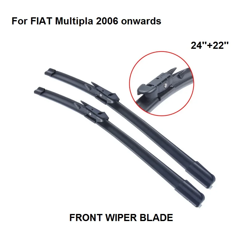 

Wiper Blade For FIAT Multipla 2006 onwards 24''+22'' Wiper Blade Accessories For Auto Car's Natural Rubber Wipers